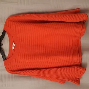 Orange Ribbed Sweater
